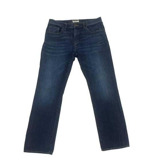 Travis Mathew Jeans Mens 35x32 Blue Denim Straight Leg Stretch Classic Fit Pants - Picture 1 of 10